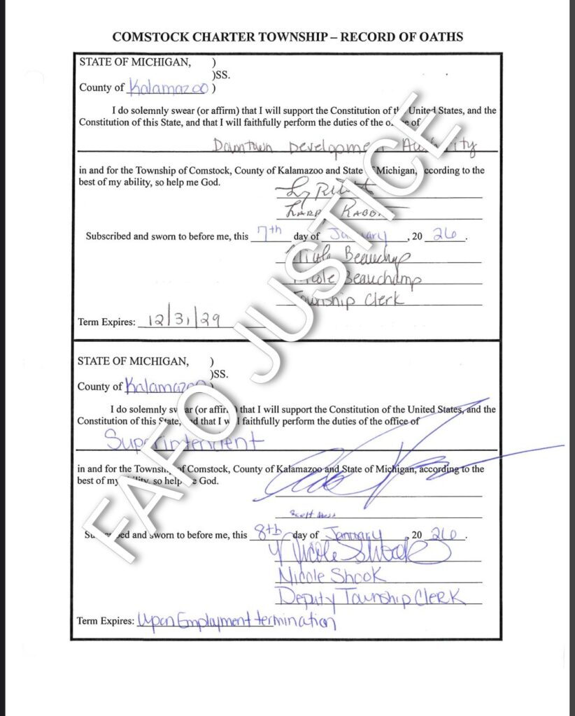 Oath of Office Given Late after exposed